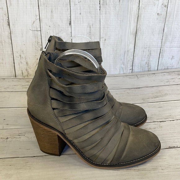 Free People Taupe Hybrid Strappy Heel Bootie - Picture 1 of 14